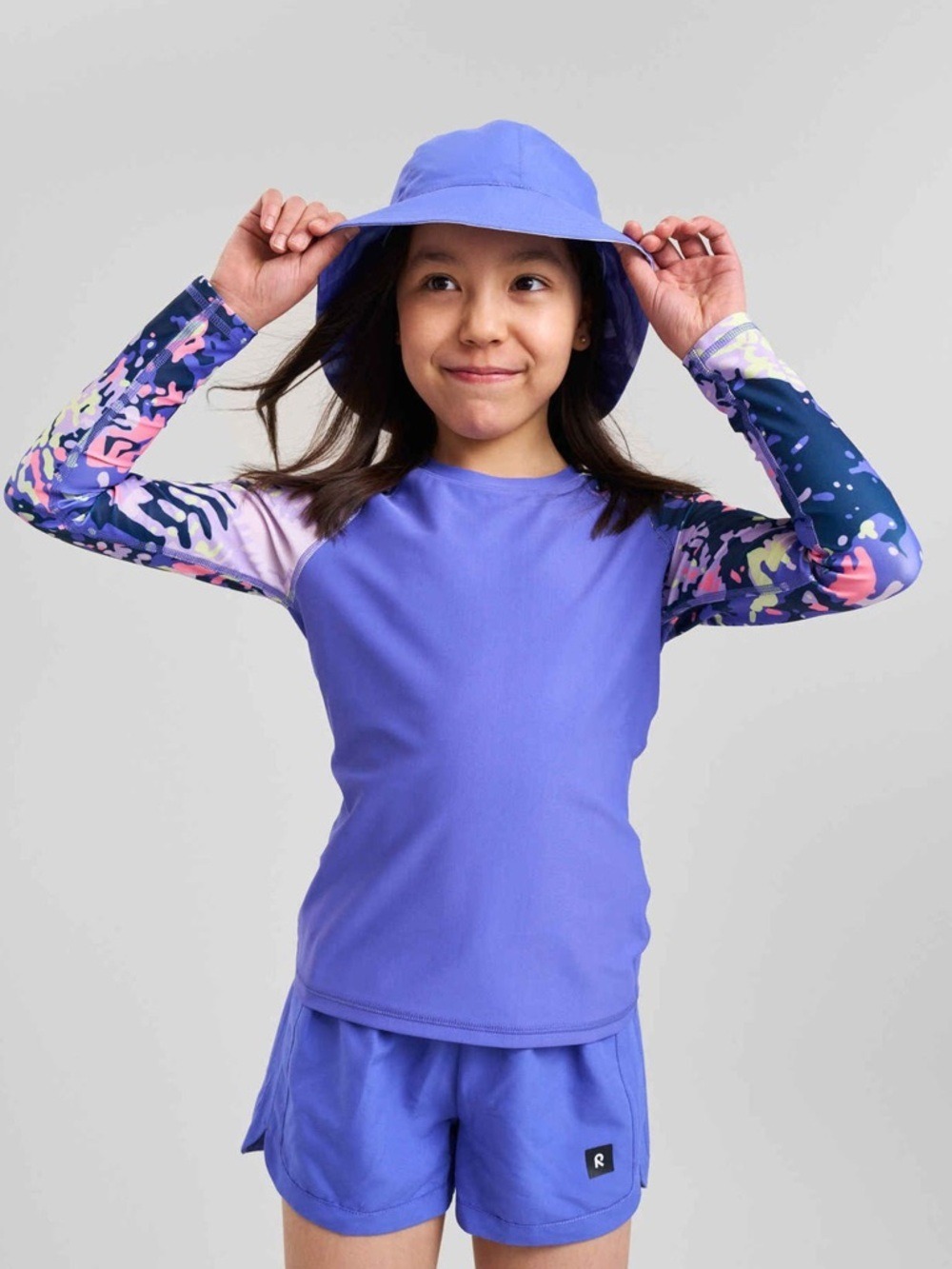 Reima Kids' Viiri Breezy Violet UPF 50+ Reversible Sunhat—5/6Y - Picture 13 of 15